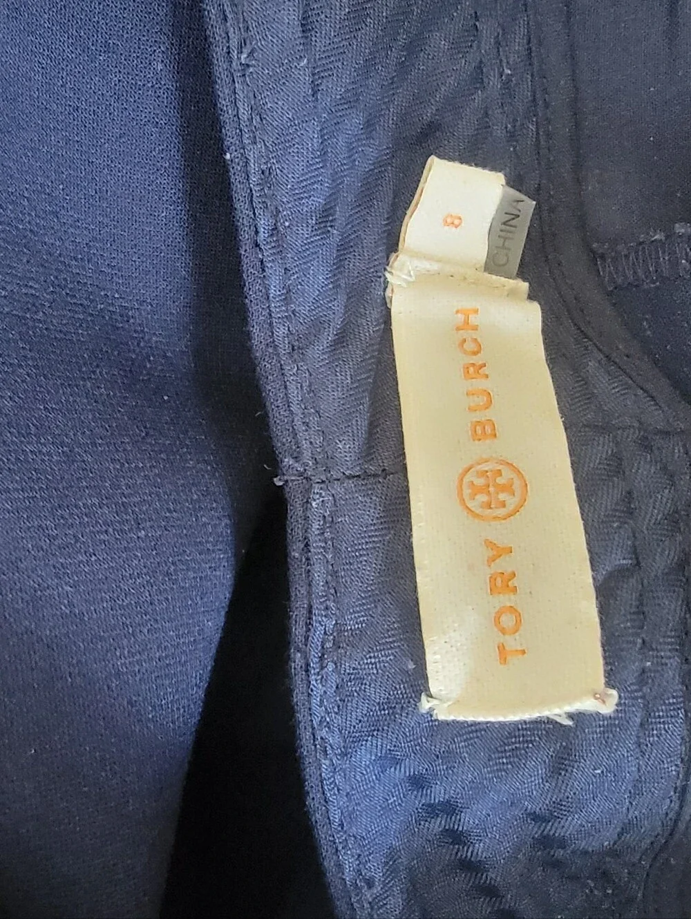 Tory Burch Navy Straight-Leg Dress Pants